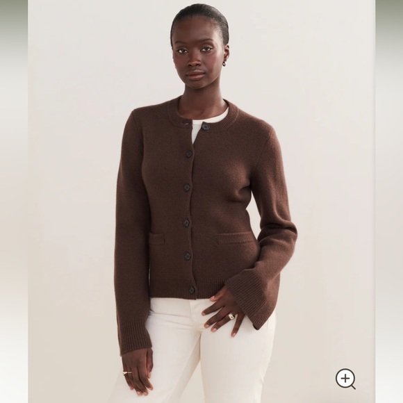 Jenni Kayne Cooper Cardigan in Chocolate Brown - XL - Picture 1 of 10